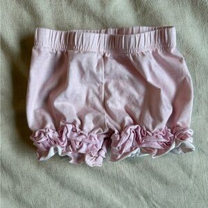 SweetHoney Pink Ruffle Shorts Elastic Waistband